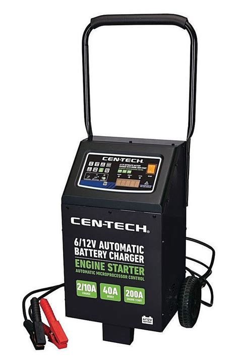 cen tech heavy duty  volt battery chargerstarter technology