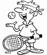 Tennis Coloring Pages Guy Sports Color Player General Newlin Drawn Tim Tt sketch template