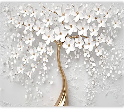 murando papier peint intisse fleurs magnolia  cm decoration