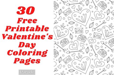 valentines day coloring pages  printable  kids adults parade