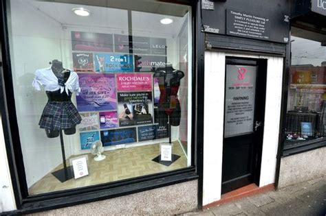 sex shop slammed by rochdale councillor for putting skimpy schoolgirl