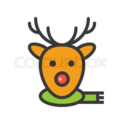 reindeer face vector christmas stock vector colourbox
