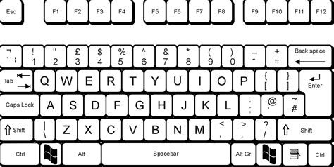 printable computer keyboard template printable templates