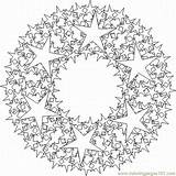 Coloring Kaleidoscope Lrg Adults Simple Printable Christmas Template Sheets Mandala Coloringpages101 Adult Geometric Abstract Window Drawing sketch template
