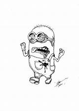Coloring Minions Pages Zombie Minion Kids Print Color Characters Printable Incredible Designg Info Halloween Drawing sketch template