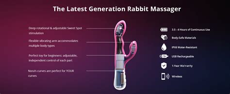 lovense nora rabbit vibrator with app control pink g spot thrusting