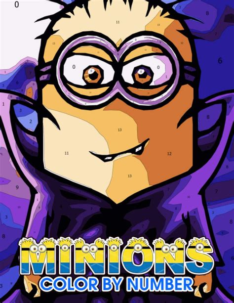 minions color  number minions color book  adult coloring book