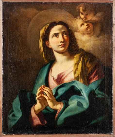 Italian School 17th 18th Century Virgin Mary Praying