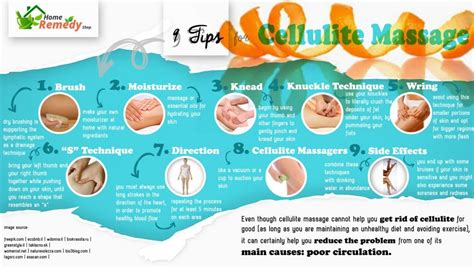 9 Tips For Cellulite Massage Infographic Home Remedies Natural