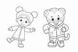 Daniel Coloring Tiger Pages Neighborhood sketch template