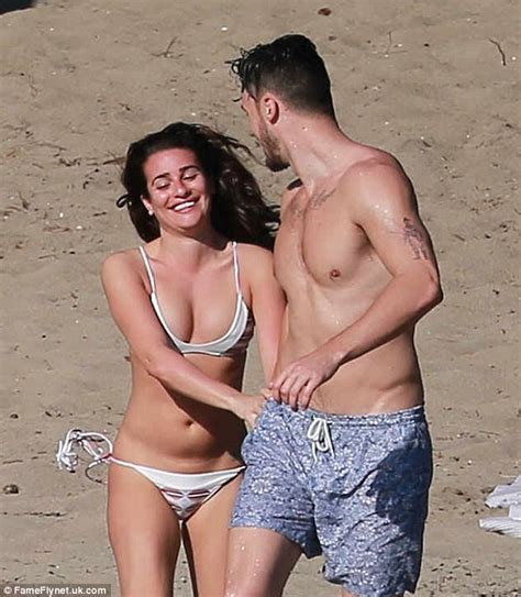 Lea Michele Whips Off Her Bikini Top As She Takes In