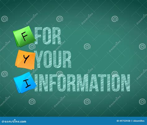 fyi   information board sign illustration stock illustration
