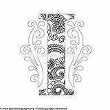 Coloring Letter Monogram Alphabet Mandala Zentangle Sheet Getcoloringpages Pages sketch template