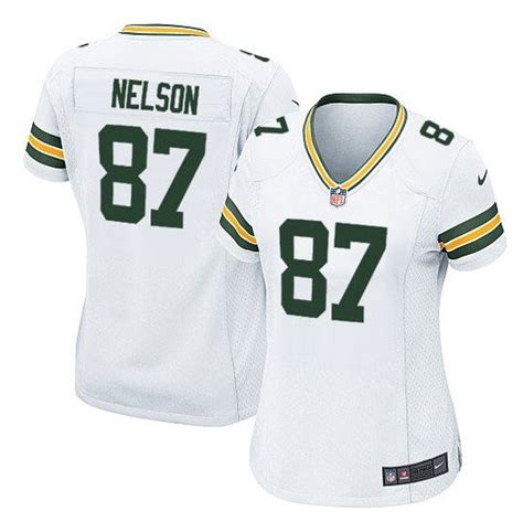 Women S Green Bay Packers 87 Jordy Nelson White Limited Football Jersey