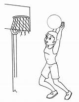 Basketball Practice Coloring sketch template