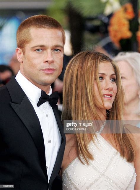 News Photo Us Actor Brad Pitt And His Wife Jennifer Aniston Brad