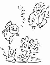 Coloring Fish Coral Pages Kids Happy Little Book Koraal Categories sketch template