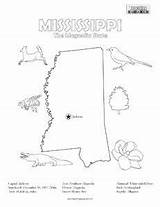 Mississippi Coloring Pages State Facts Kids Activities University Printable Fun United Getcolorings History States Study sketch template
