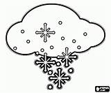 Nieve Meteo Schneeflocken Wolke Nube Nuvola Colorear Copos Neige Wolk Sneeuwvlokken Coloring Disegni Nuvem Fiocchi Kleurplaten Malvorlagen Flocos Kleurplaat Flocons sketch template