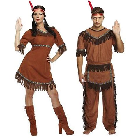Mens Womens American Indian Costume Adult Native Fancy Dress Book Week