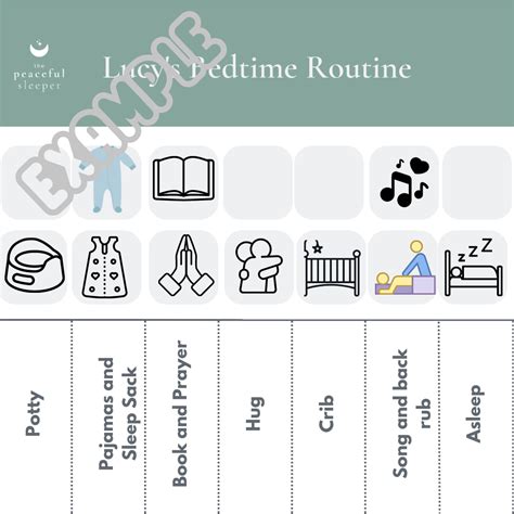 toddler bedtime visual schedule customizable  printable
