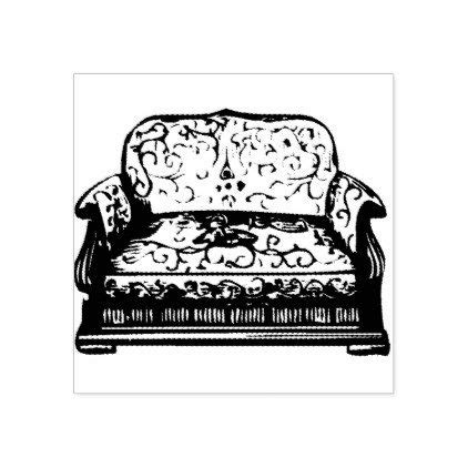 vintage sofa rubber stamp office gifts giftideas business retro ideas office ideas diy
