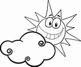 Coloring Cloud Sun Clouds Pages Stratus Drawing Behind Storm Kids Smiling Cirrus Color Getdrawings Pencil Getcolorings Template sketch template