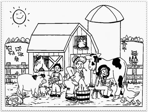 farm coloring pages printable  worksheets