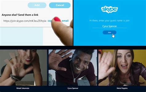 skype for all microsoft lets users send direct links to