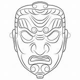 Samurai Mask Coloring Printable Categories sketch template