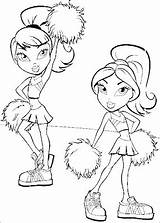 Coloring Pages Bratz Cheerleading Winter sketch template