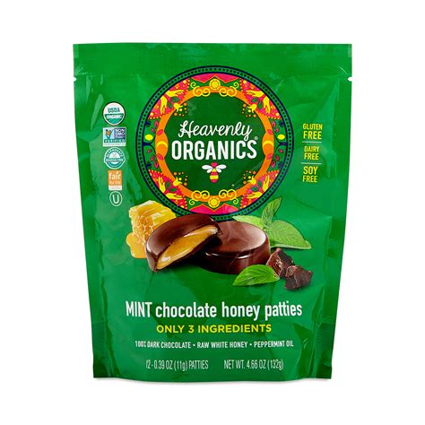 Heavenly Organics Mint Chocolate Honey Patties Thrive Market