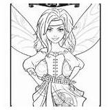 Pirate Fairy Coloring Pages Print Color sketch template