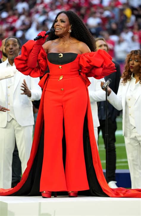 Sheryl Lee Ralph S Red Pantsuit At Super Bowl 2023 Popsugar Fashion