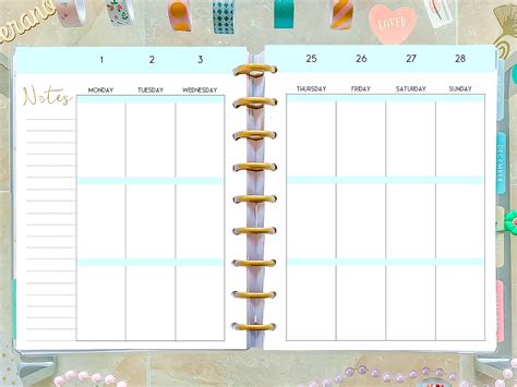 editable template  happy planner weekly planner pages weekly