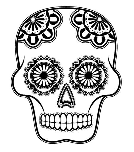 create  detailed vector sugar skull illustration mask