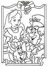 Alice Wonderland Coloring Pages Kids Printable sketch template