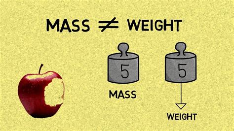 difference  mass weight youtube