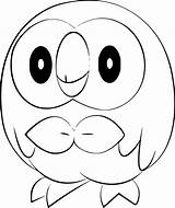 Pages Pokemon Rowlet Coloring Cute Sheets Printable Print Drawing Draw Pokémon Colouring Drawings Anime Kids Moon Colorear Sol Luna Books sketch template