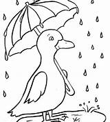 Rainy Coloring Pages Kids Drawing Season Windy Weather Duckling Colouring Printable Duck Color Spring Cute Print Preschoolers Getcolorings Getdrawings Clipart sketch template