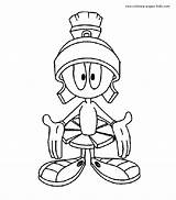 Marvin Martian Coloring Pages Cartoon Tunes Color Characters Kids Looney Printable Sheets Character Drawing Loony Colouring Book Tattoo Baby Sheet sketch template