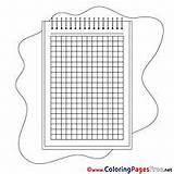Sheets Coloring Colouring Pages School Notepad Printable Hits sketch template
