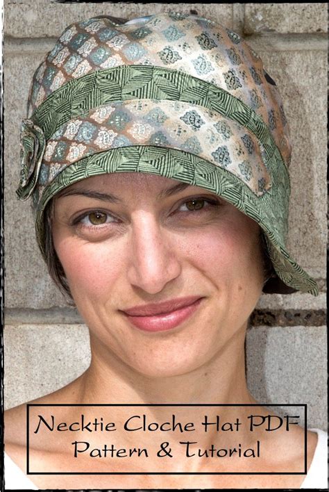 sewing pattern  tutorial  recycled repurposed necktie cloche