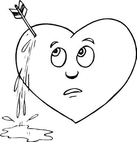 broken hearts coloring   designlooter