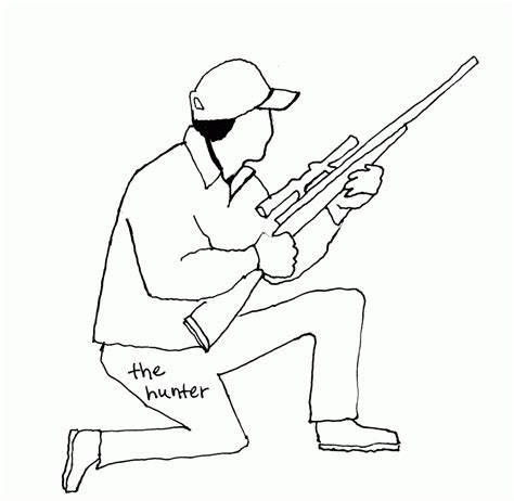 draw  hunter easy clip art library