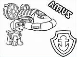 Zuma Coloriage Pat Patrouille Patrol Badge Paw Hovercraft Coloring His Nouveau Pour sketch template