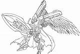 Omegamon Alphamon Digimon Pages Ouryuken Colouring sketch template