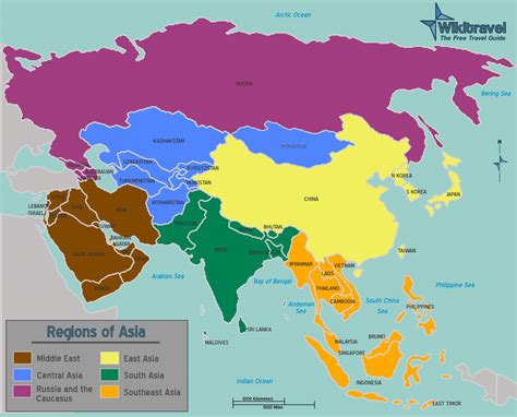 karte von asien region provinz