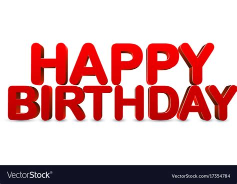 red happy birthday  banner royalty  vector image