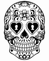 Dead Coloring Skull Printable Pages Dia Muertos Los Sugar Template Adult sketch template